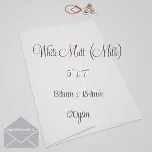 White Matt – Milk 5×7 Envelopes Square Flap 120gsm