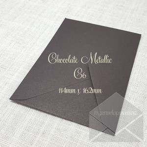 Chocolate Brown Metallic C6 Envelopes Mid Diamond Flap END OF LINE