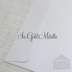 120mm Sq: Ice Gold Metallic 120mm Square Envelopes Rectangle Flap