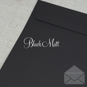 120mm Sq: Black 120mm Square Envelopes Rectangle Flap