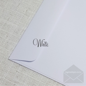 White 130mm Square Envelopes Rectangle Flap 120gsm