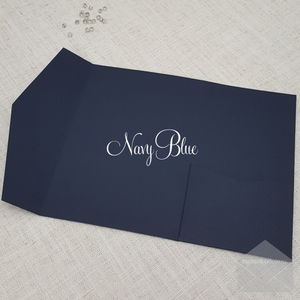 Navy Blue Pocketfold Wedding Invitation 5×7