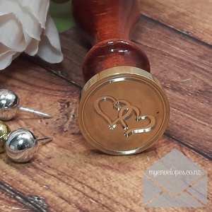 Wax Handle: Wax Seal Handle – Double Heart