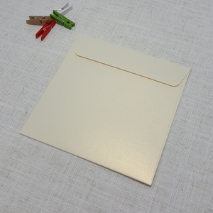 155mm Sq: Ivory Gold Metallic 155mm Square Envelopes Rectangle Flap