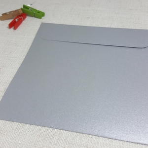 155mm Sq: Galvanised Silver Metallic 155 mm Square Envelopes Rectangle Flap
