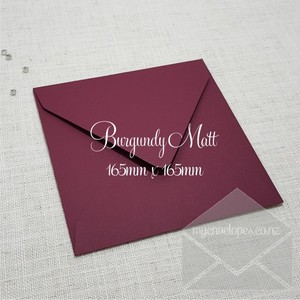 Burgundy Envelopes 165mm Square Diamond Flap