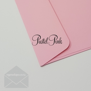 155mm Sq: Pastel Pink Rectangle Flap 155mm Square Envelopes