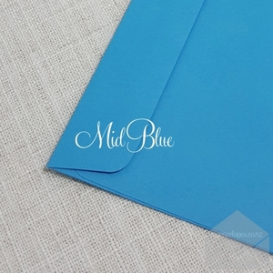155mm Sq: Blue Envelopes (mid blue) Square 155mm