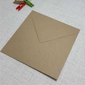 155mm Sq: Kraft Recycled 155mm Square Envelopes Diamond Flap