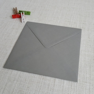 155mm Sq: Galvanised Metallic 155mm Square Envelopes Diamond Flap