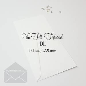 Cream: Via Felt Textured Envelopes DL Diamond Flap