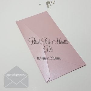 Blush Pink Metallic Envelopes DLE Diamond Flap