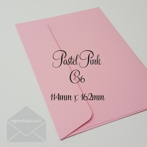 Pastel Pink Envelopes C6 Rectangle Flap