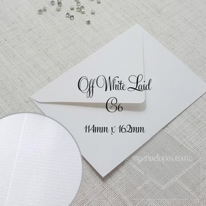 Off White Laid Textured Envelopes C6 Diamond Flap