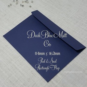 Blue: Dark Blue Envelopes C6 Rectangle Flap END OF LINE