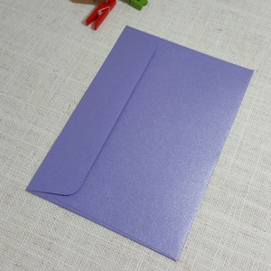 Purple Lavender Metallic C6 Envelopes Rectangle Flap
