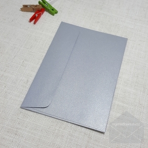 C6 114mm x 162mm: Galvanised Silver Metallic Envelopes C6 Rectangle Flap