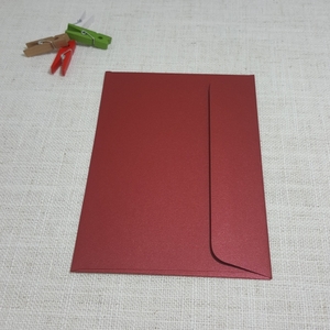 C6 114mm x 162mm: Red Metallic C6 Envelopes Rectangle Flap