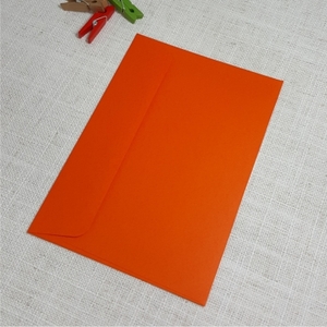 C6 114mm x 162mm: Orange C6 Envelopes Rectangle Flap