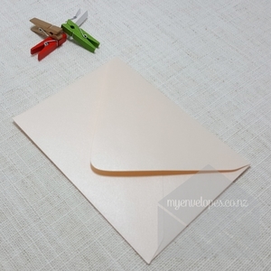 A2 111mm x 146mm: Light Pink Coral Envelopes A2 Metallic Diamond Flap