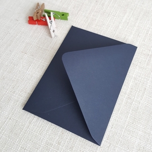 Blue: Matt Navy Blue RSVP Envelopes Diamond Flap 92mm x 130mm
