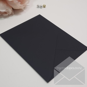 Super Black Matt Envelopes 5×7 Extra Diamond Flap 138mm x 188mm 115gsm