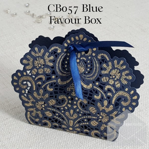 Z-CB057 Blue Wedding Favour Box Lasercut