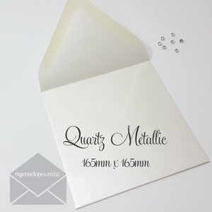 Quartz Metallic Envelopes 165mm Square Diamond Flap 120gsm