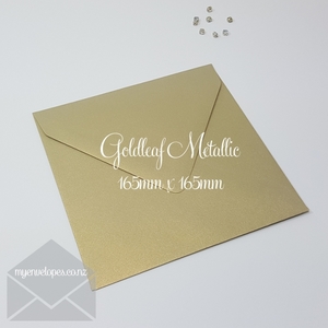 Goldleaf Gold Metallic Envelopes 165mm Square Diamond Flap