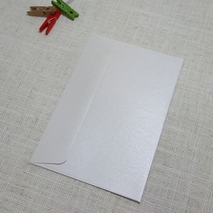 Ice Silver Metallic C6 Envelopes Rectangle Flap (White Metallic)