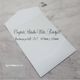 White Metallic Pocketfold Wedding Invitation 5×7 Landscape