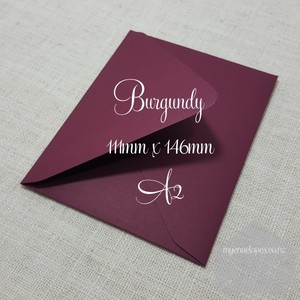 Burgundy Envelopes A2 Diamond Flap Matt 135gsm