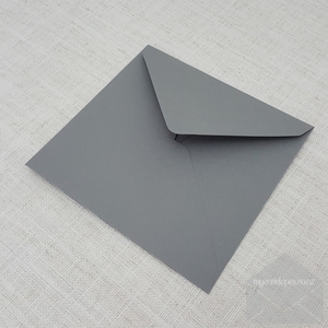 155mm Sq: Grey Square Envelopes 155mm Diamond Flap – END OF LINE