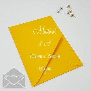 Mustard Matt Envelopes 5×7 Diamond Flap 135gsm