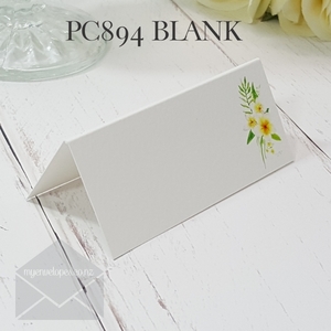 Products: Blank Placecards Frangipani Flowers PC894 35mm High x 80mm Wide Tent