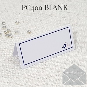 Blank Placecards Two Birds and Heart 35mm High x 80mm Wide