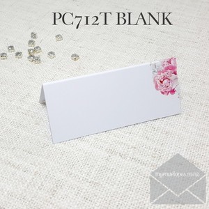 Blank Placecards Peonie Top Right 35mm High x 80mm Wide