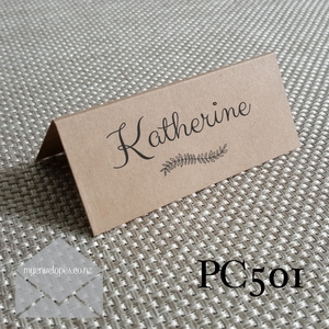 Products: Blank Placecards Branch Leaves PC501 35mm High x 80mm Wide Tent