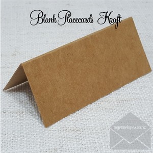Blank Placecards Kraft Recycled 35mm High x 80mm Wide