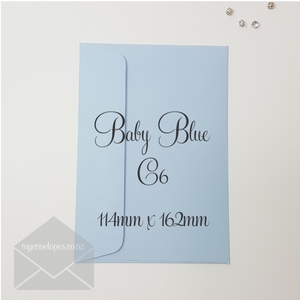 Blue: Baby Blue Envelopes C6 Rectangle Flap