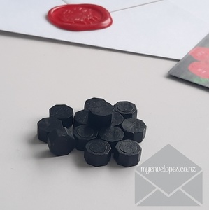 Wax Seal Beads – Black Hex (bag of 100)
