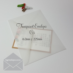 C5: Transparent C5 Envelopes Diamond Flap Vellum END OF LINE