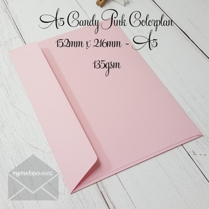 C5: Candy Pink A5 Envelopes Rectangle Flap 135gsm END OF LINE
