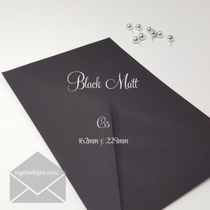 Black Matt C5 Envelopes Mid Diamond Flap 120gsm END OF LINE