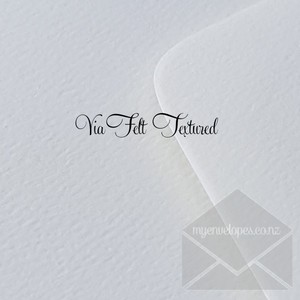 Via Felt White Textured C5 Diamond Flap Envelopes