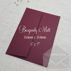 Burgundy 5×7 Envelopes Square Flap
