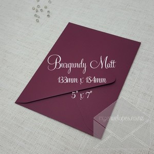Products: Burgundy 5×7 Envelopes Diamond Flap