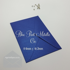 Blue Print Metallic Envelopes C6 Diamond Flap