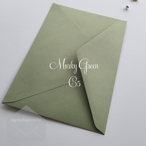 C5: Murky Green C5 Envelopes Diamond Flap 120gsm END OF LINE