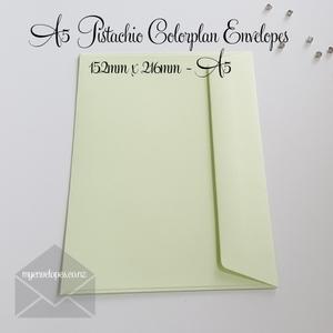 Pistachio Green A5 Envelopes Rectangle Flap 135gsm END OF LINE